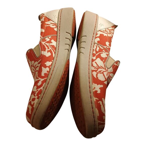 Dansko Shoes Womens 39 Belle Sneakers Arch Support Red White Floral Canvas VGUC - Picture 5 of 9